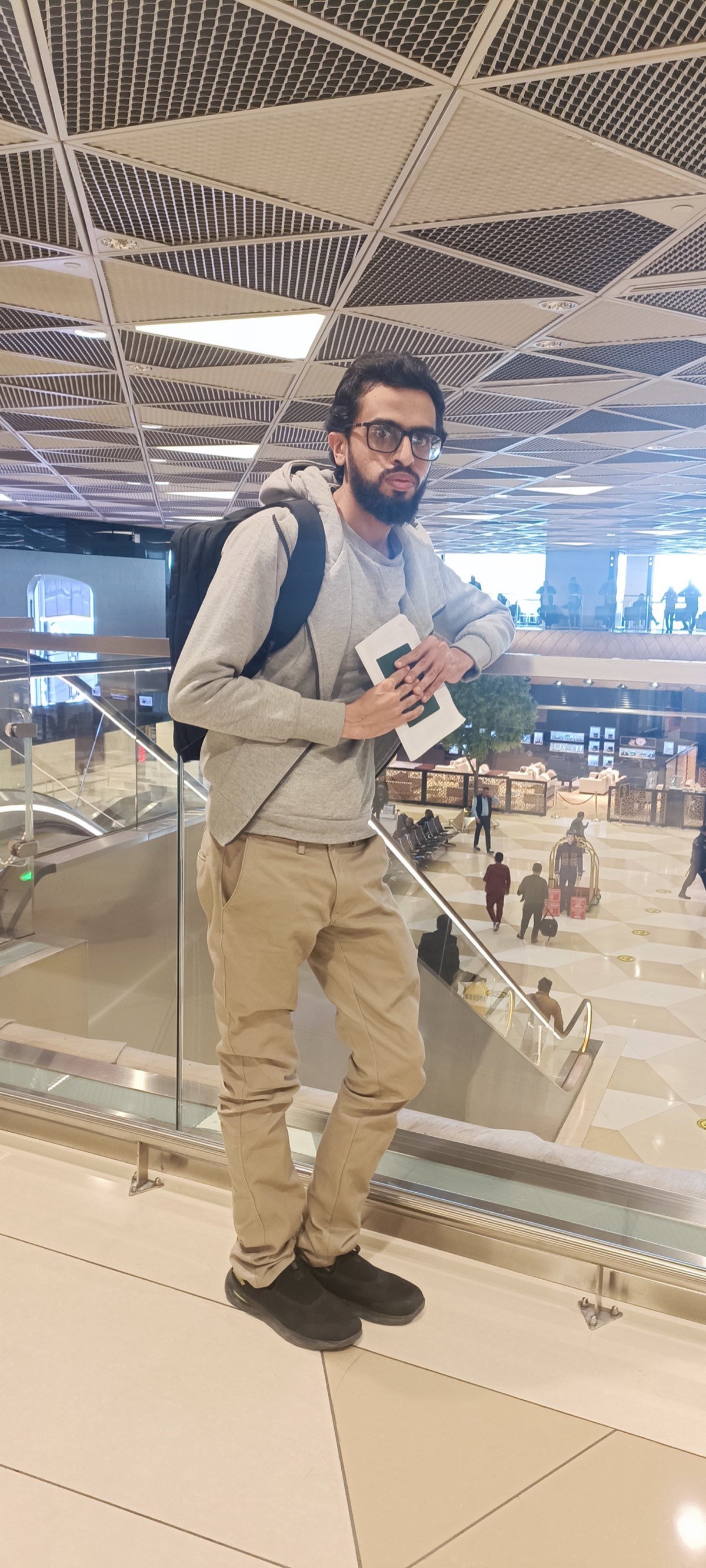 Pakistani travellers just landed at Baku Airport, Azerbaijan